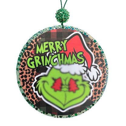 Grouch Christmas Freshie Cardstock Cutouts 2.5” inch Rounds | 32 pk Mixed Scented Aroma Beads Bake with Mold for Car Freshie Designs, Winter Holiday, Mean One, Trendy, in My Grouch Era