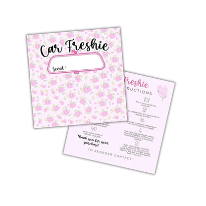 Floral Cardstock Inserts for Freshie Bags 30pk 5.6x5.6” Packaging Care Instructions Ideal for Sacks 6” Square Backers for Customers Flowers Chic