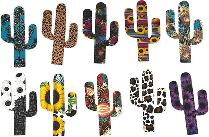 Freshie Cactus Cardstock Cutouts 5.5” x 3” inches for Freshies Random Design Mix | 12 pk | For Scented Aroma Beads Bake with Mold for Car Freshie Designs, Cactus, Western, Desert, Southwestern