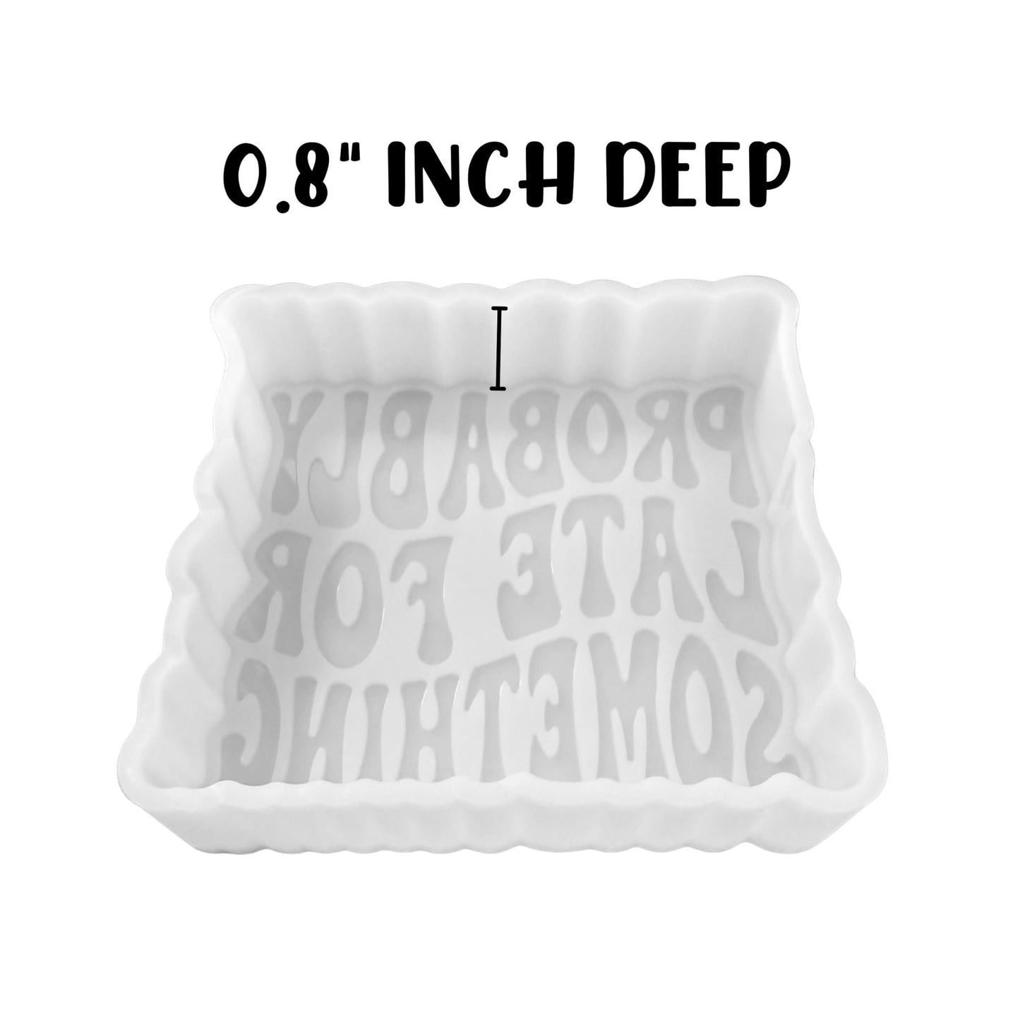 Probably Late for Something Silicone Freshie Mold 4x3.7” Car Candle Sarcastic Humor Bad Mom Club Iced Coffee Curbs Quote Aroma Beads DIY