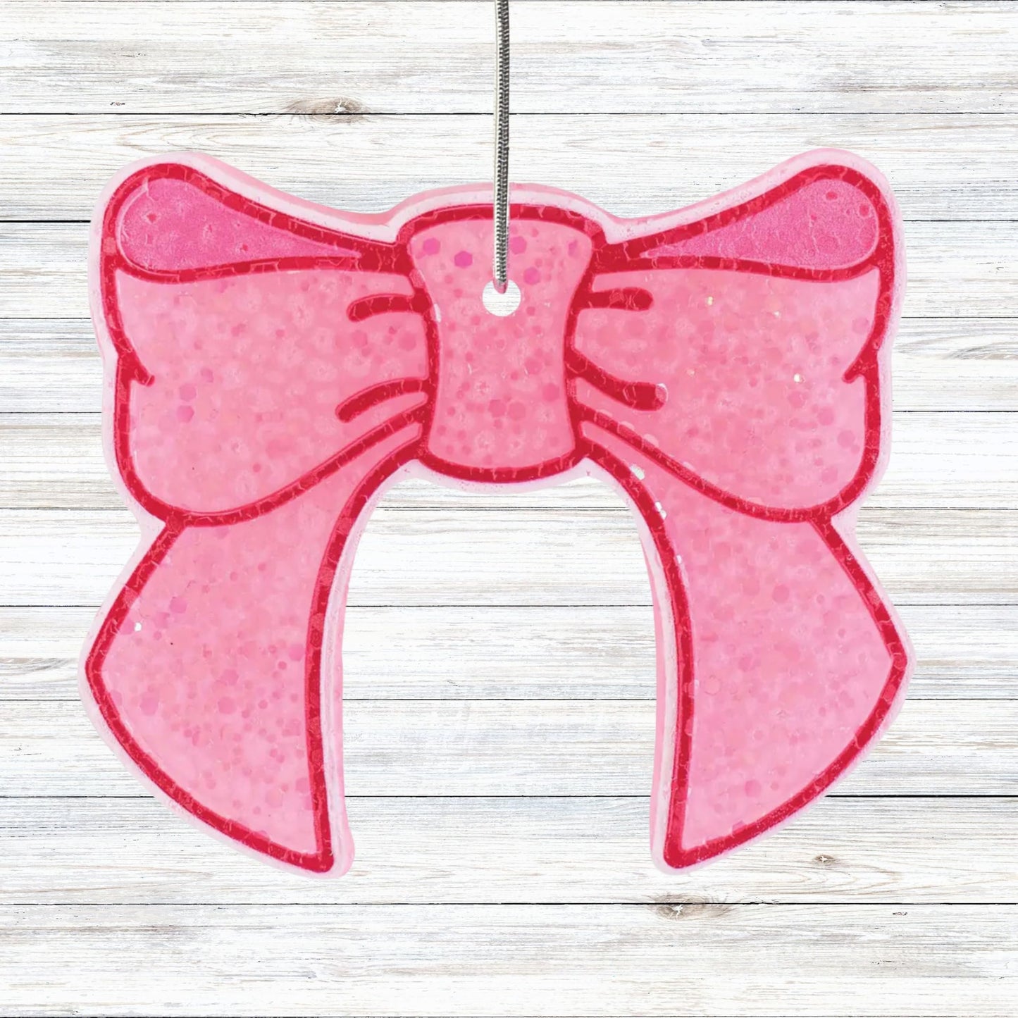 Bow Silicone Car Freshie Mold 4x3.5” Checkered Freshener for Aroma Beads Oven Safe Large Girly Pink Girly Trendy Circles Rounds