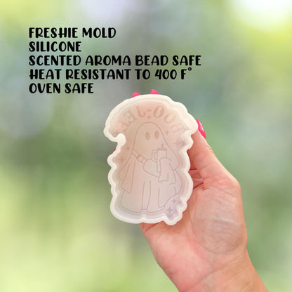 Boujee Boo Ghost with Everywhere Crossbody Bag and Tumbler Freshie Silicone Car Freshie Mold 2.5x4” Fall Halloween Spooky Freshener Trendy