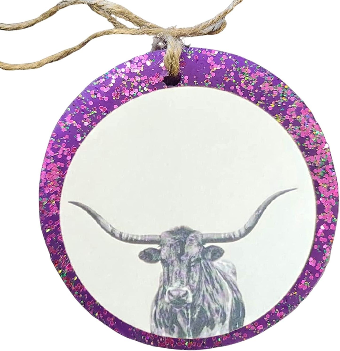 Longhorn Cardstock Cutouts for Freshies | 12 Pack | 2.5" Inch Circles | Freshie Supplies | Western Designs