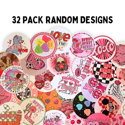 Anti-Valentine’s Day Valentine Circle Cardstocks for Freshie Cutouts 2.5” 32pk Mixed Heart Bulk Silicone Mold Conversation Supplies Aroma Beads Bake