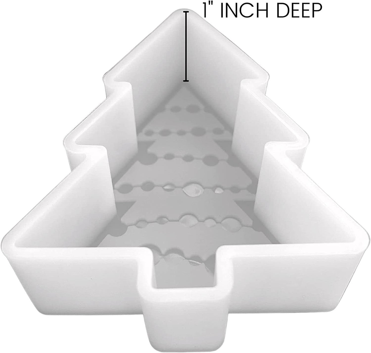 Christmas Tree Freshie Silicone Mold | 3.25" Wide x 4.25" Long x 1" Deep | Freshies, Silicone Mold for Epoxy, Resin, Car Candle| Christmas Tree with Lights for Scented Aroma Beads Holiday