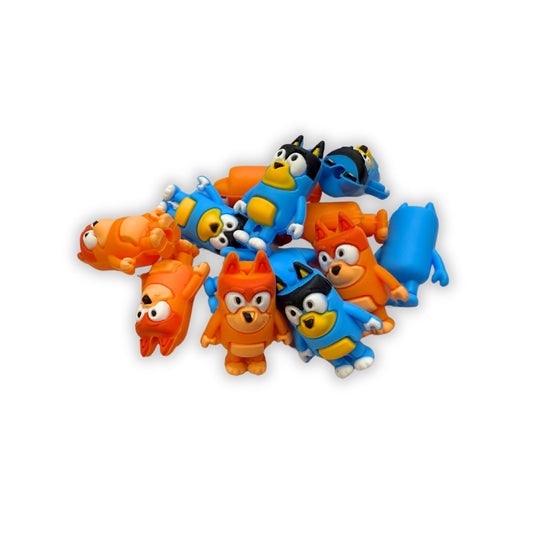 Blue Dog Character Bingo Show Heeler TV 3D Silicone Focal Bead 12pk Bulk Assorted 6 Each Boy Mama for Beadable Keychain Pen Freshie