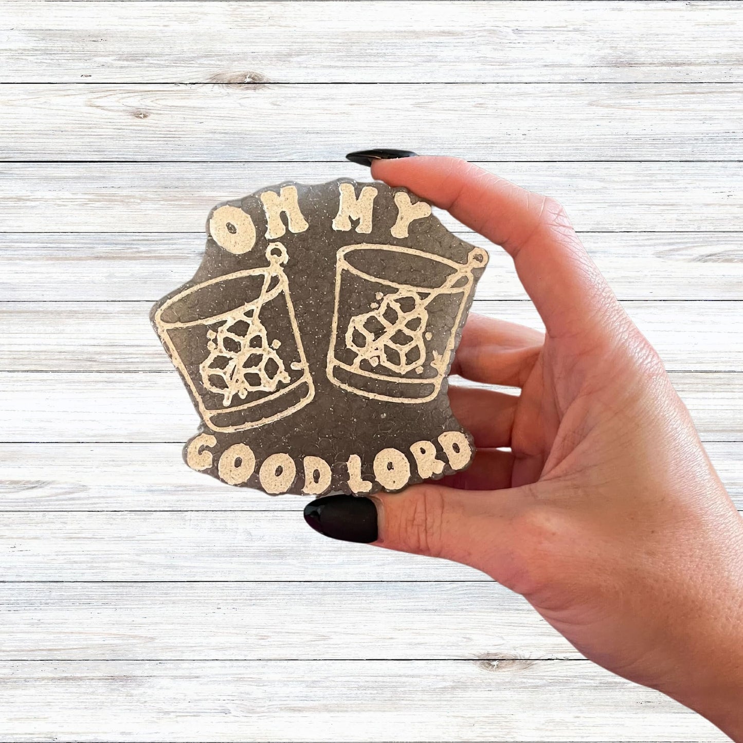 Oh My, Good Lord Double Shot of Whiskey Bar Song Car Freshie Silicone Mold 3.7x4x0.8” Glasses Two Steppin Song Lyrics Cocktail Drink
