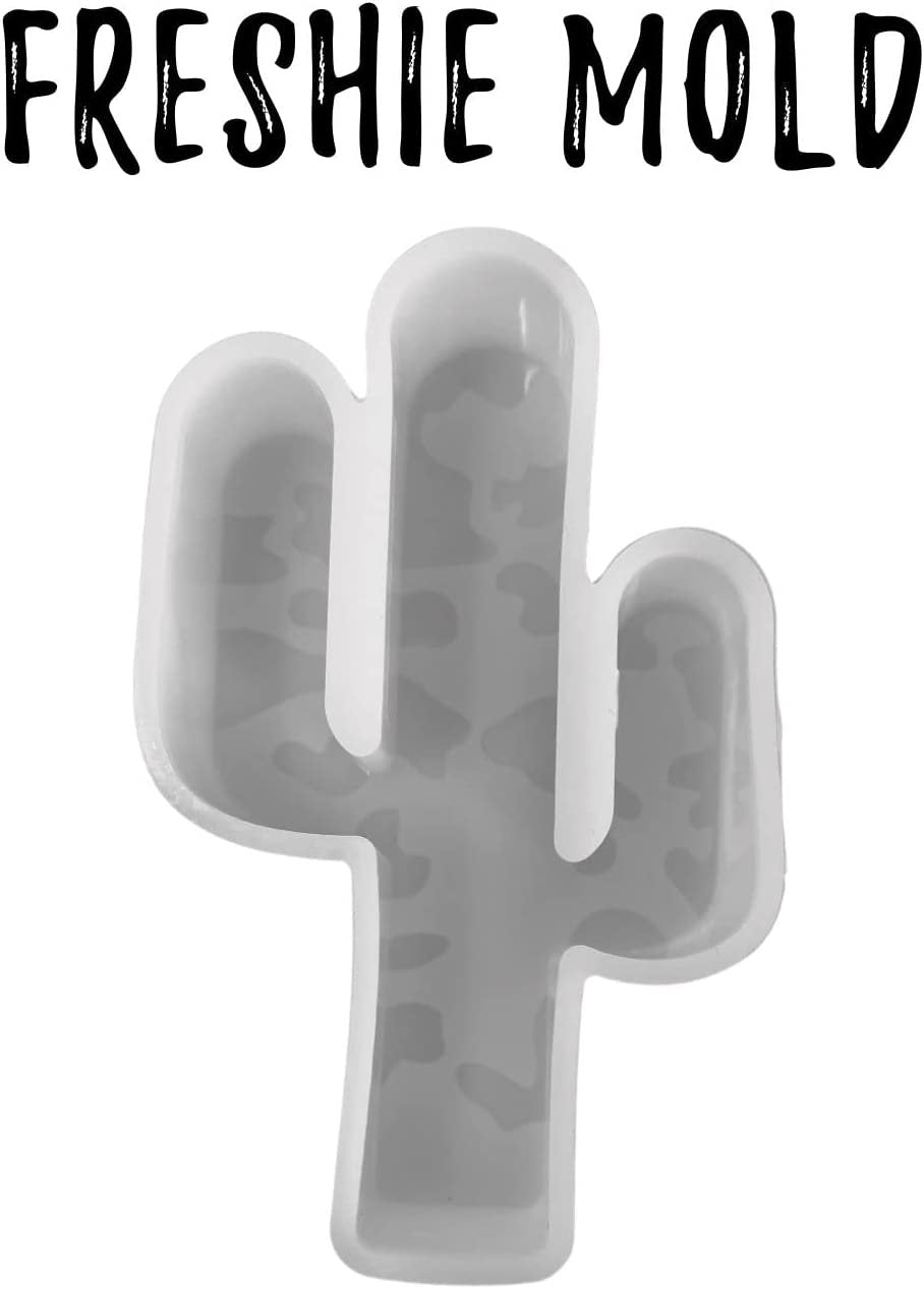 Cactus with Leopard Print Silicone Mold | 3" Wide x 5" Long x 1" Deep | Silicone Mold for Freshies, Silicone Mold for Epoxy, Silicone Mold for Soap | Cactus with Leopard Design