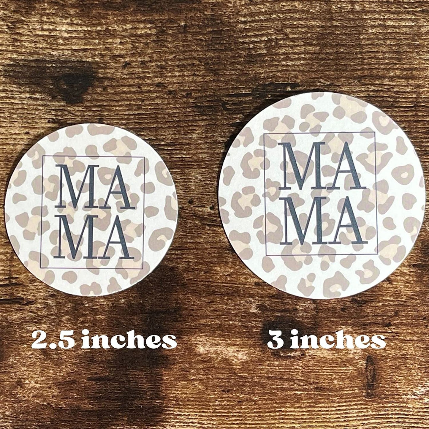 Leopard Mama Cardstock Cutouts for Freshies | 12 Pack | 3" Inch Circles | Freshie Supplies | Western Designs