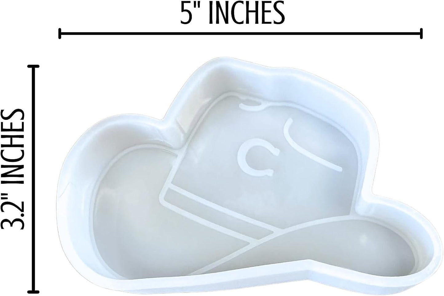 Charlie C Horse Cowboy Hat Silicone Freshie Mold 1 3.2x5x1” Heat Resistant Oven Safe for Scented Aroma Beads Car Candle Shaped Southern Trendy
