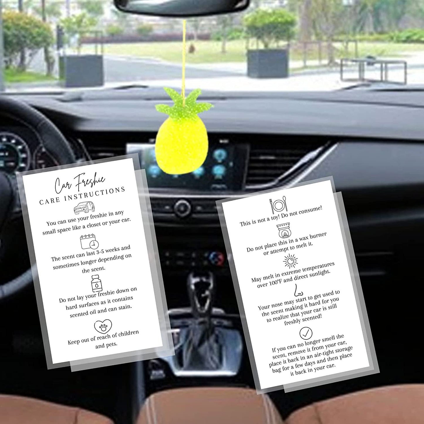 Car Freshie Instruction Card