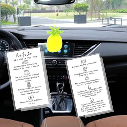 Car Freshie Instruction Card