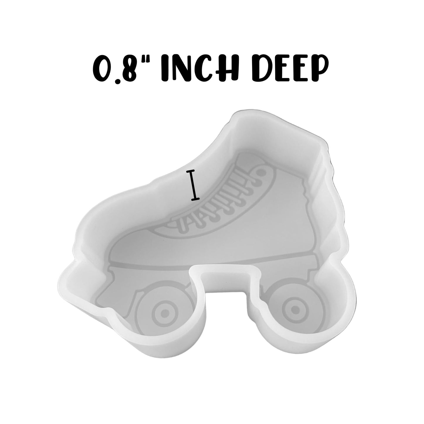 Roller Skates Derby Girl Car Freshie Silicone Mold 4x4x0.8” Skater Sports in Line Skating Rink Retro 70’s Daisy Aroma Air Freshener Epoxy Silicone Mold