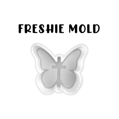 Butterfly with Cross Silicone Freshie Mold 4x3.5” Christian Religious Girly Bible Verse Country Aroma Beads Inspirational
