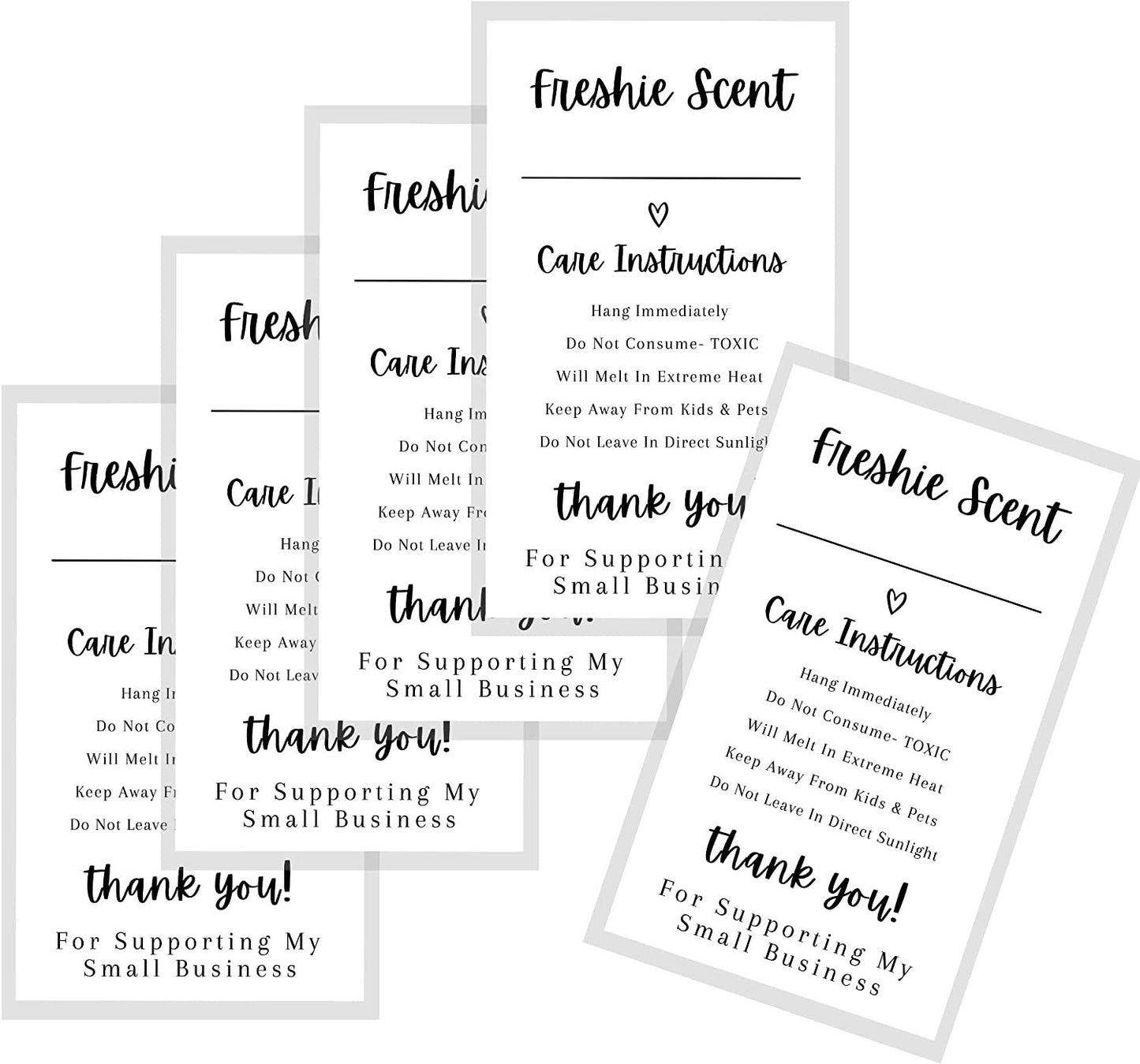 Freshie Label Stickers | 30 Pack | 2x3.5" inches Stickers | Freshies Supplies for DIY Crafts for use with Freshies Supplies, Beads and Silicone Molds, Freshies Scent Labels | White Background Design