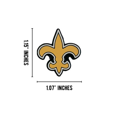 New Orleans Focal Bead Sports Football 12pk 1.17” for Bulk Keychains Silicone Charm Beadable Pens Freshie Hangers Logo Game Day Gold Fleur