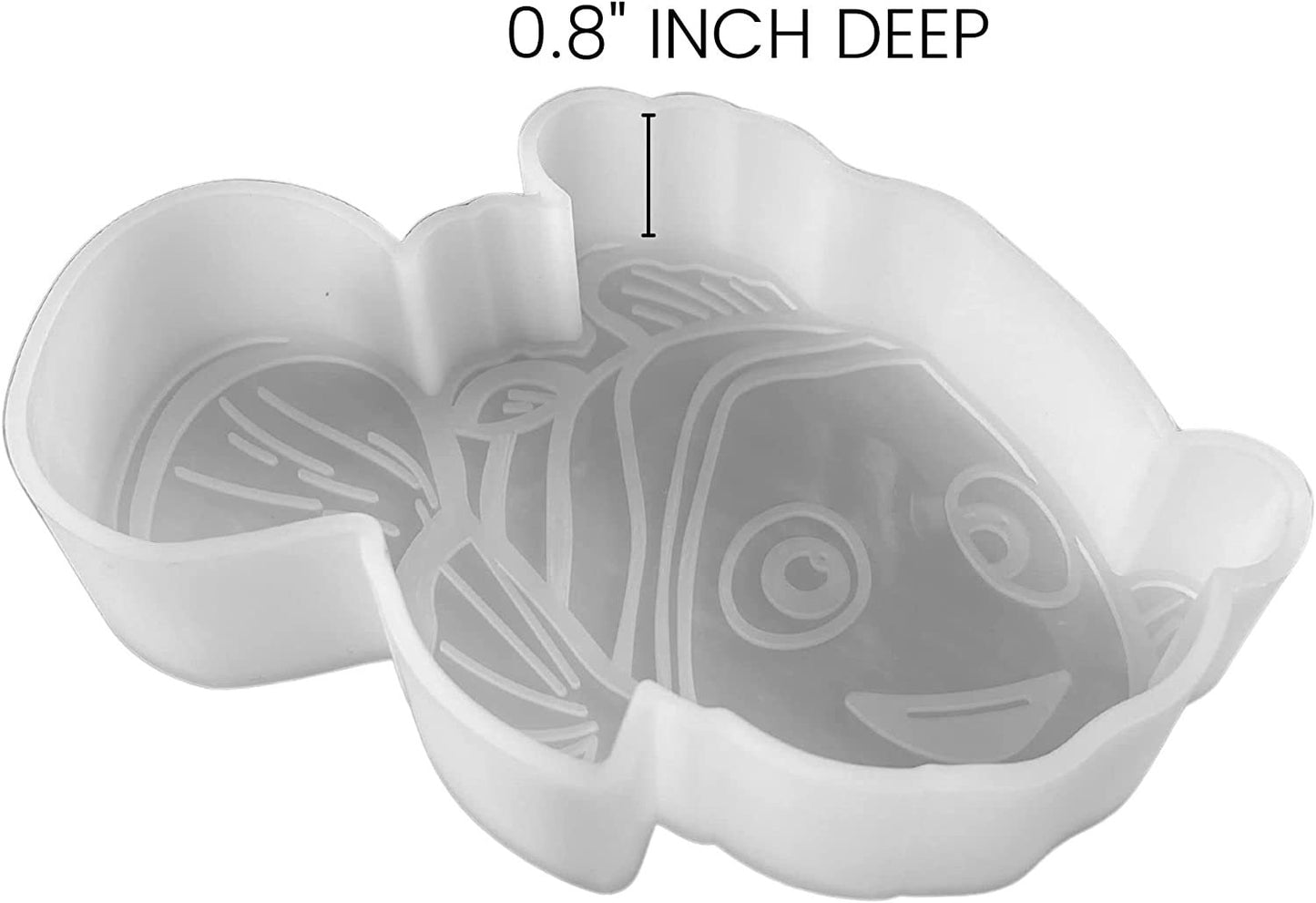 Clown Fish Freshie Silicone Mold | Size 5" Wide x 3.25" Long x 0.8" Deep | Fish Design for Freshie, Soap, Resin, Candles
