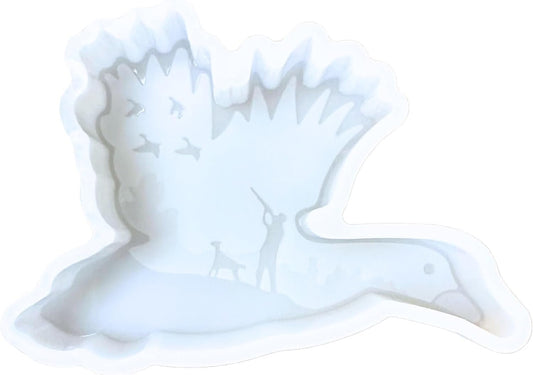 Duck Hunting Car Freshie Silicone Mold 2.75 x 4.25 x0.8” Hunter Manly Mallard Call Pheasant Heat Tolerant Oven Safe Bake 450 F for Scented Aroma Beads