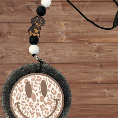 Dachshund Wiener Dog Focal Bead Silicone 12pk Puppy Brown Black for Beadable Pens Freshie Hanger Dog Mom Paw Print Lover Furry Friend