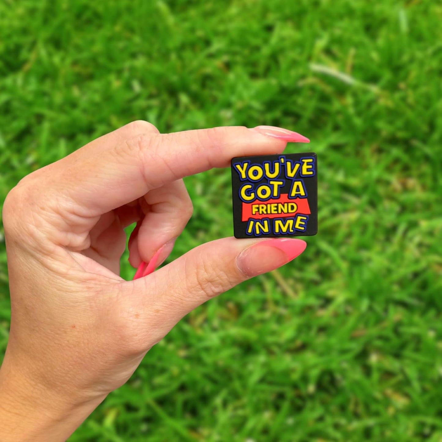 You’ve Got a Friend in Me Silicone Focal Bead 12pk Bulk 1.04x1.1” Character Movie Quote Beadable Pen Keychain Cowboy Story 2 Hole