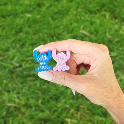 Ohana Means Family Movie Character Blue Monster Silicone Focal Bead 12pk 3.1x2.6 cm Pink 6 Each for Beadable Pen Keychain Freshie Hanger