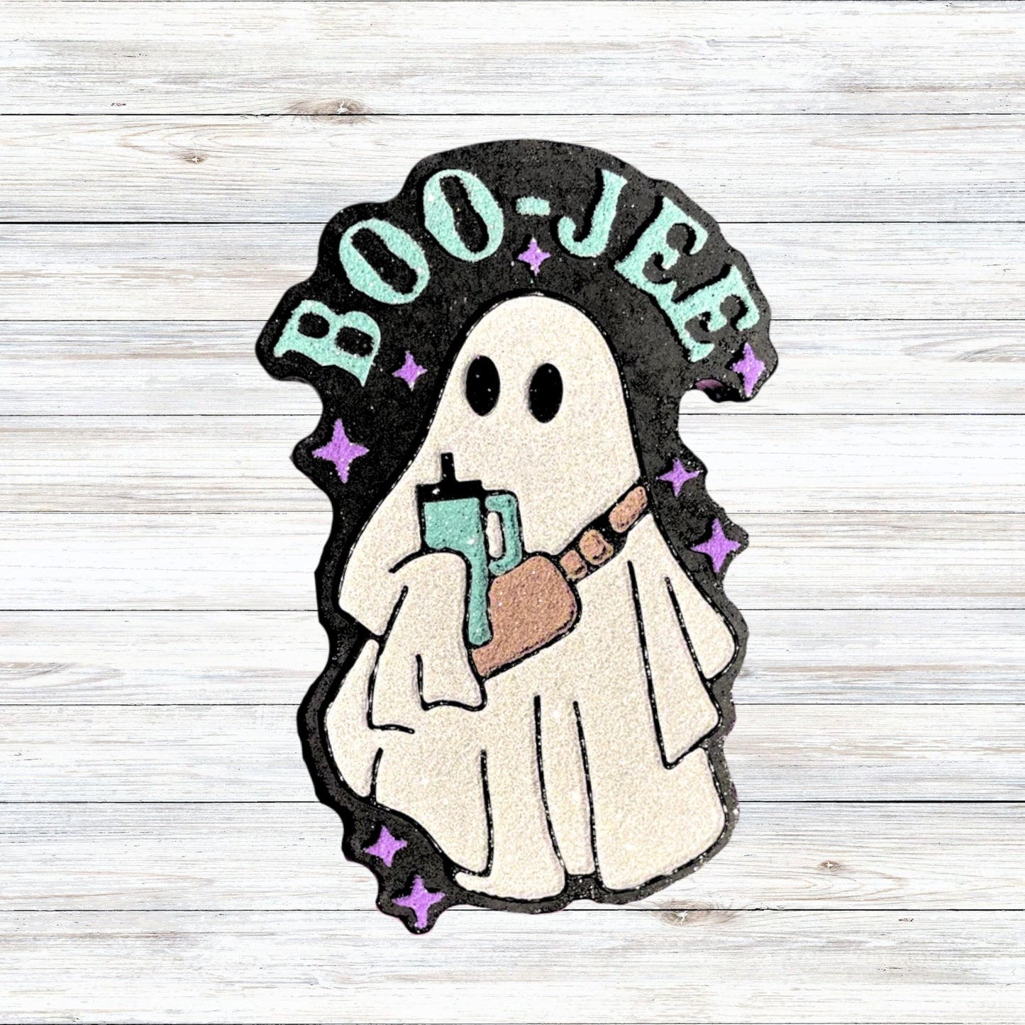 Boujee Boo Ghost with Everywhere Crossbody Bag and Tumbler Freshie Silicone Car Freshie Mold 2.5x4” Fall Halloween Spooky Freshener Trendy