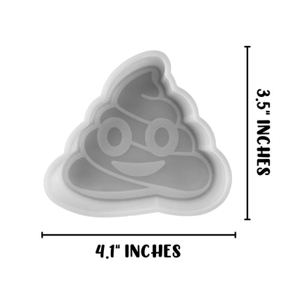 Poop Emoji Car Freshie Silicone Mold Brown Gag Funny Inappropriate Air Freshener Candle Soap Teenager 4.1x3.5x0.8” Aroma Beads