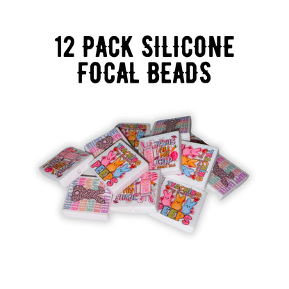 Easter Peep Bunny Teaching My Favorite Silicone Focal Bead 12pk 2.7 cm Jesus Fills My Cup Leopard Egg Beadable Pen Holiday Mixed Assorted