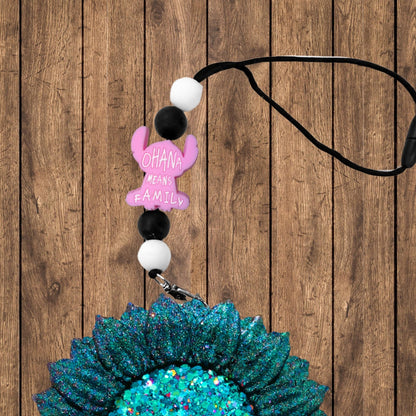Ohana Means Family Movie Character Blue Monster Silicone Focal Bead 12pk 3.1x2.6 cm Pink 6 Each for Beadable Pen Keychain Freshie Hanger