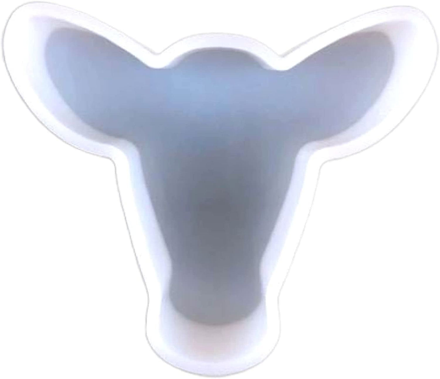 Cow Head Silicone Mold | Size 3.75" Wide x 3.55" Long x .8" Deep | Cute Moo Cow | Small Cow Design for Freshie, Soap, Resin, Candles