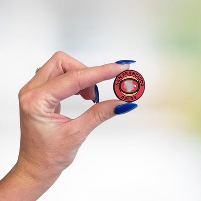 San Focal Bead Sports Fransisco Football 12pk 1.1” for Bulk Keychains Silicone Charm Beadable Pens Freshie Hangers Red and Gold Pro Game Day