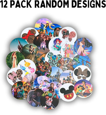Lashicorn Magical Mouse Princess Freshie Cardstock Cutouts Rounds 2.5” inch | 12 pk Mixed Scented Aroma Beads Bake for Car Freshie Designs Inserts Kingdom Ears Fairy