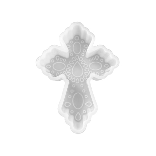 Western Cross Silicone Freshie Mold 4x3” Country Church Religious Christian Leather Boots for Aroma Beads Charm Rustic Car Candle