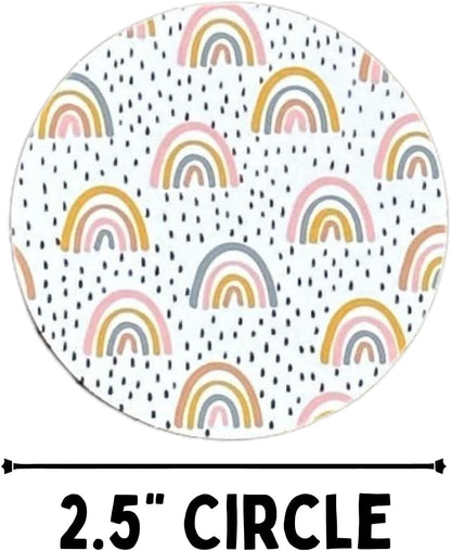 Boujee Patterns Freshie Cardstock Cutouts Rounds 2.5” inch | 12 pk Mixed Scented Aroma Beads Bake for Car Freshie Designs Inserts Marble Butterfly Lightning Bolt Highland Cow