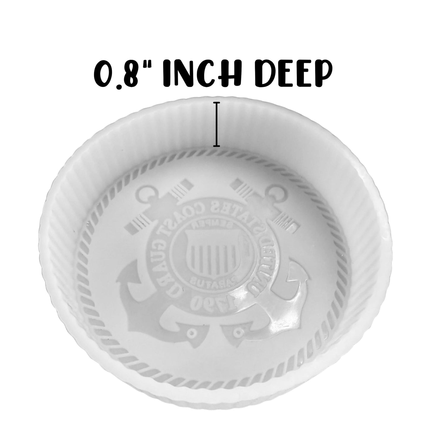 Military United States Branch Silicone Freshie Mold 4” Circle 0.8” D Scented Aroma Beads Men’s Patriotic Guard Soldier American Flag USA